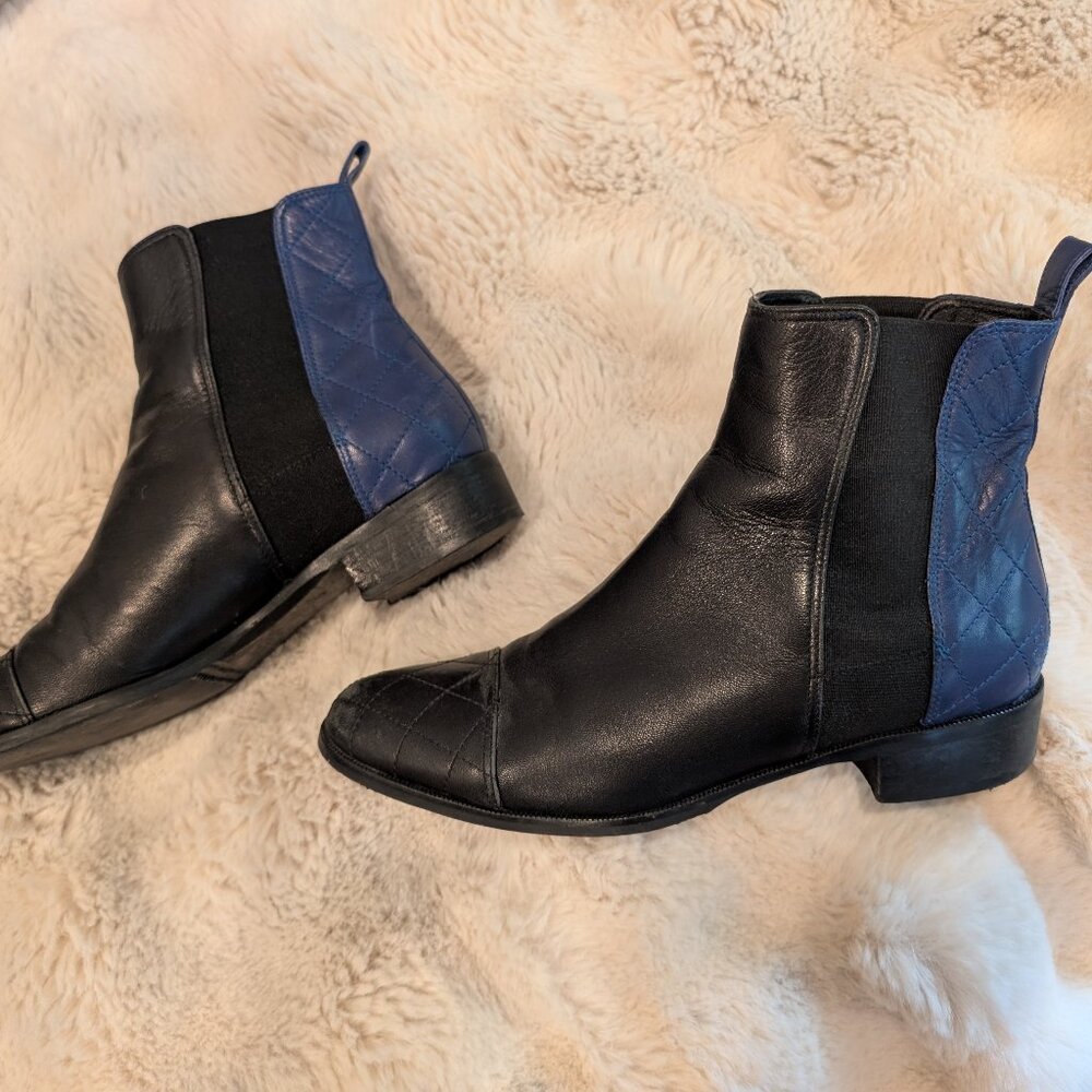 L.K.Bennett Cap Toe Chelsea Booties Womens 37 (US 6.5)